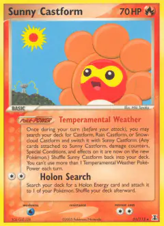 Sunny Castform Rare card from Delta Species