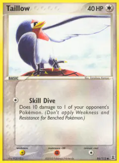 Taillow Common card from Delta Species