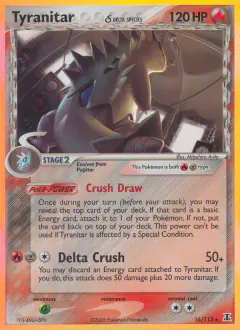 Tyranitar δ Rare Holo card from Delta Species