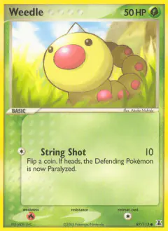 Weedle Common card from Delta Species