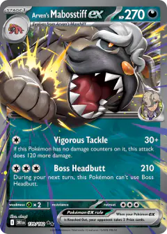 Arven's Mabosstiff ex Double Rare card from Destined Rivals