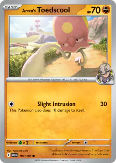 Arven's Toedscool Common card from Destined Rivals