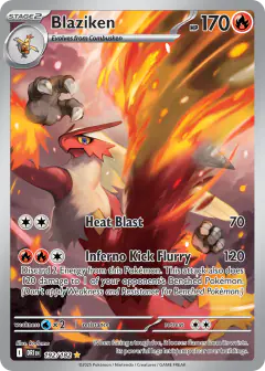 Blaziken Illustration Rare card from Destined Rivals