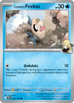 Cynthia's Feebas Common card from Destined Rivals