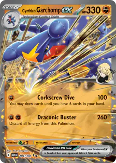 Cynthia's Garchomp ex Double Rare card from Destined Rivals