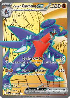 Cynthia's Garchomp ex Ultra Rare card from Destined Rivals