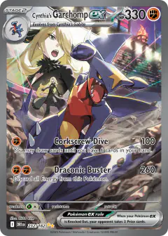 Cynthia's Garchomp ex Special Illustration Rare card from Destined Rivals
