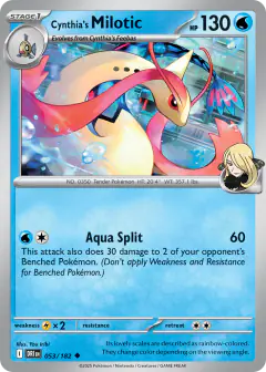 Cynthia's Milotic Uncommon card from Destined Rivals