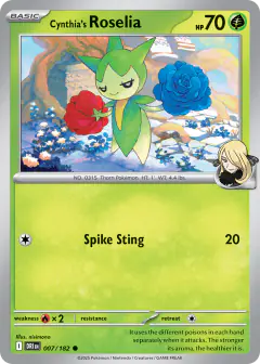 Cynthia's Roselia Common card from Destined Rivals
