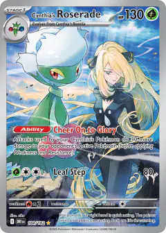 Cynthia's Roserade Illustration Rare card from Destined Rivals