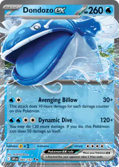 Dondozo ex Double Rare card from Destined Rivals