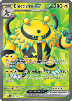 Electivire ex Ultra Rare card from Destined Rivals