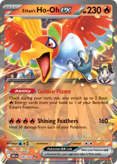 Ethan's Ho-Oh ex Double Rare card from Destined Rivals