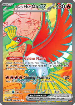 Ethan's Ho-Oh ex Ultra Rare card from Destined Rivals
