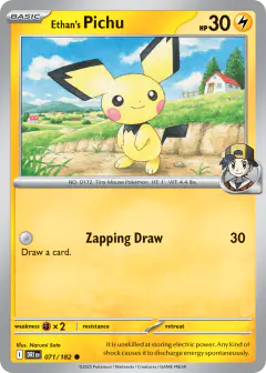 Ethan's Pichu Common card from Destined Rivals