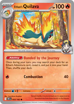 Ethan's Quilava Common card from Destined Rivals