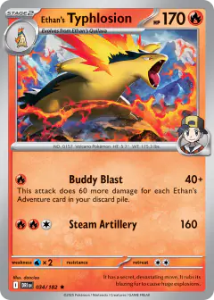 Ethan's Typhlosion Rare card from Destined Rivals