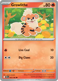 Growlithe Common card from Destined Rivals