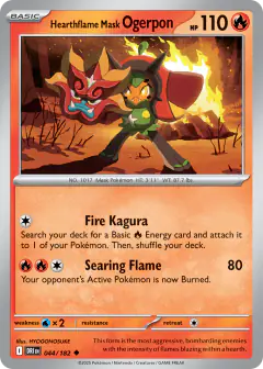 Hearthflame Mask Ogerpon Uncommon card from Destined Rivals