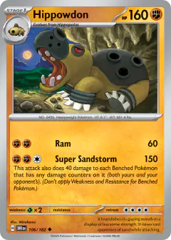 Hippowdon Uncommon card from Destined Rivals