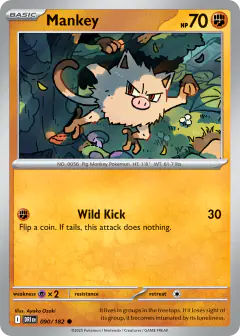Mankey Common card from Destined Rivals