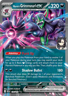 Marnie's Grimmsnarl ex Double Rare card from Destined Rivals