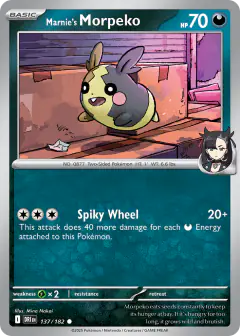 Marnie's Morpeko Common card from Destined Rivals