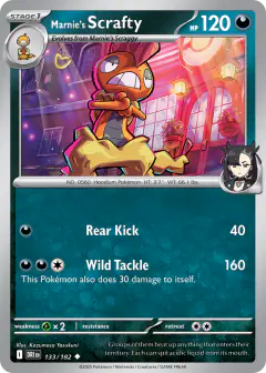 Marnie's Scrafty Uncommon card from Destined Rivals