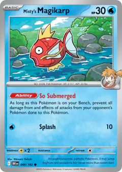 Misty's Magikarp Common card from Destined Rivals
