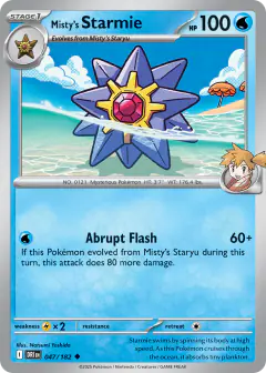 Misty's Starmie Uncommon card from Destined Rivals
