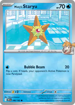 Misty's Staryu Common card from Destined Rivals
