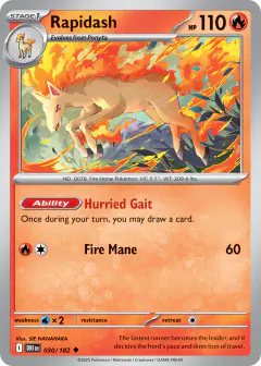 Rapidash Uncommon card from Destined Rivals