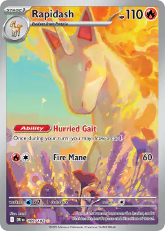 Rapidash Illustration Rare card from Destined Rivals