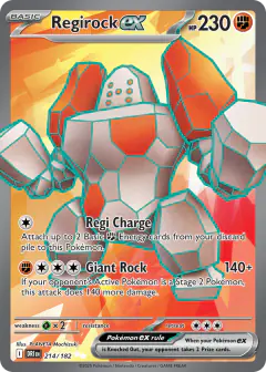 Regirock ex Ultra Rare card from Destined Rivals