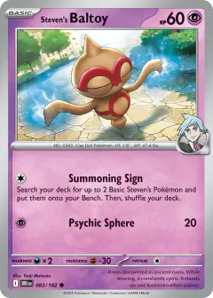 Steven's Baltoy Common card from Destined Rivals