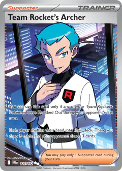 Team Rocket's Archer Ultra Rare card from Destined Rivals