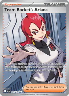 Team Rocket's Ariana Ultra Rare card from Destined Rivals