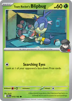 Team Rocket's Blipbug Common card from Destined Rivals