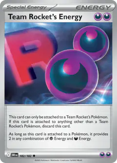 Team Rocket's Energy Uncommon card from Destined Rivals