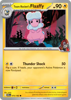 Team Rocket's Flaaffy Common card from Destined Rivals