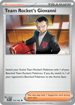 Team Rocket's Giovanni Uncommon card from Destined Rivals