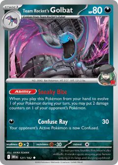 Team Rocket's Golbat Uncommon card from Destined Rivals