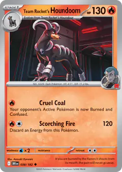 Team Rocket's Houndoom Uncommon card from Destined Rivals
