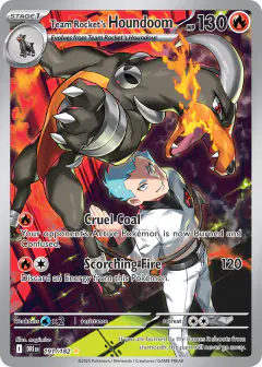 Team Rocket's Houndoom Illustration Rare card from Destined Rivals