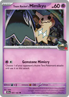 Team Rocket's Mimikyu Uncommon card from Destined Rivals