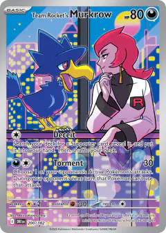 Team Rocket's Murkrow Illustration Rare card from Destined Rivals