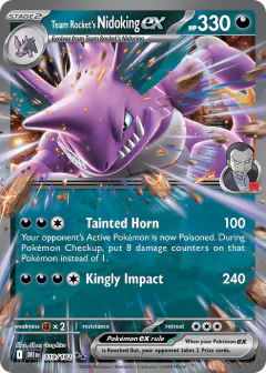 Team Rocket's Nidoking ex Double Rare card from Destined Rivals