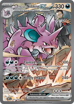 Team Rocket's Nidoking ex Special Illustration Rare card from Destined Rivals
