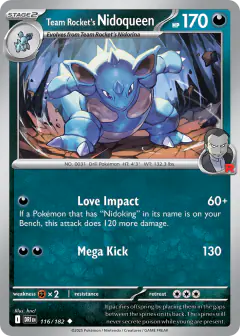Team Rocket's Nidoqueen Uncommon card from Destined Rivals