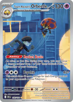 Team Rocket's Orbeetle Illustration Rare card from Destined Rivals